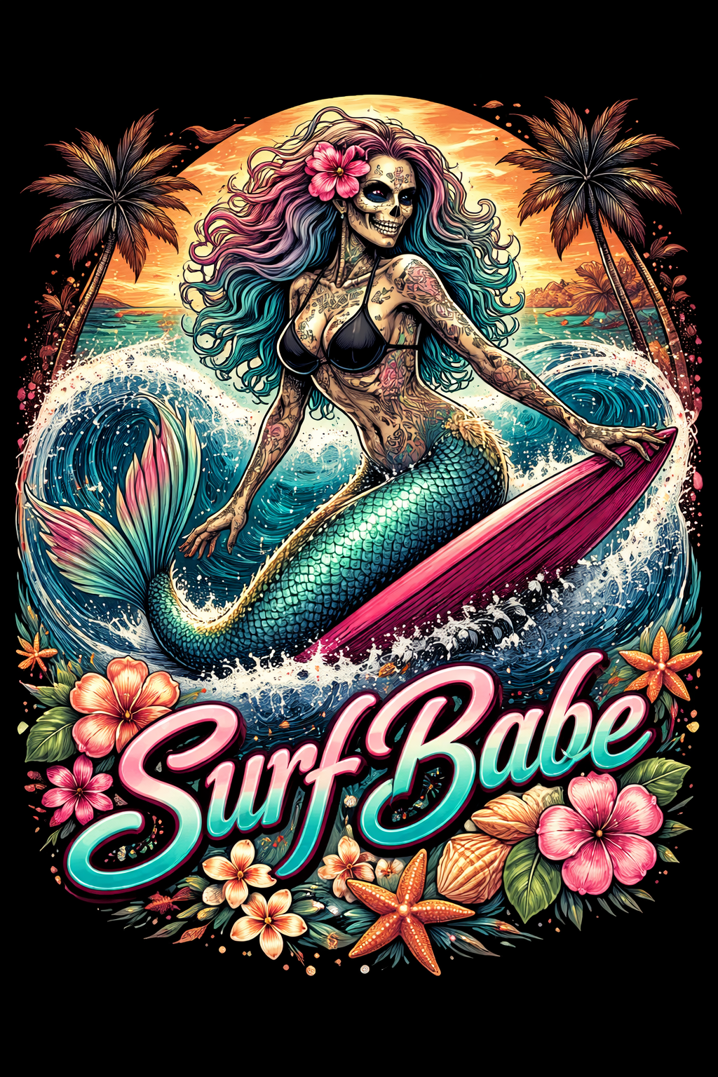 Sea Girl Graphic -Hoodie