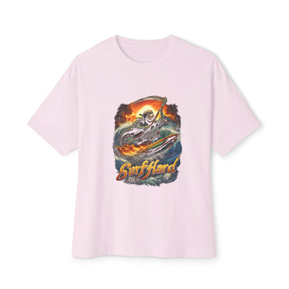 Surf Skull Vintage Graphic Tee — Surf Hard Skull Sunset Shirt