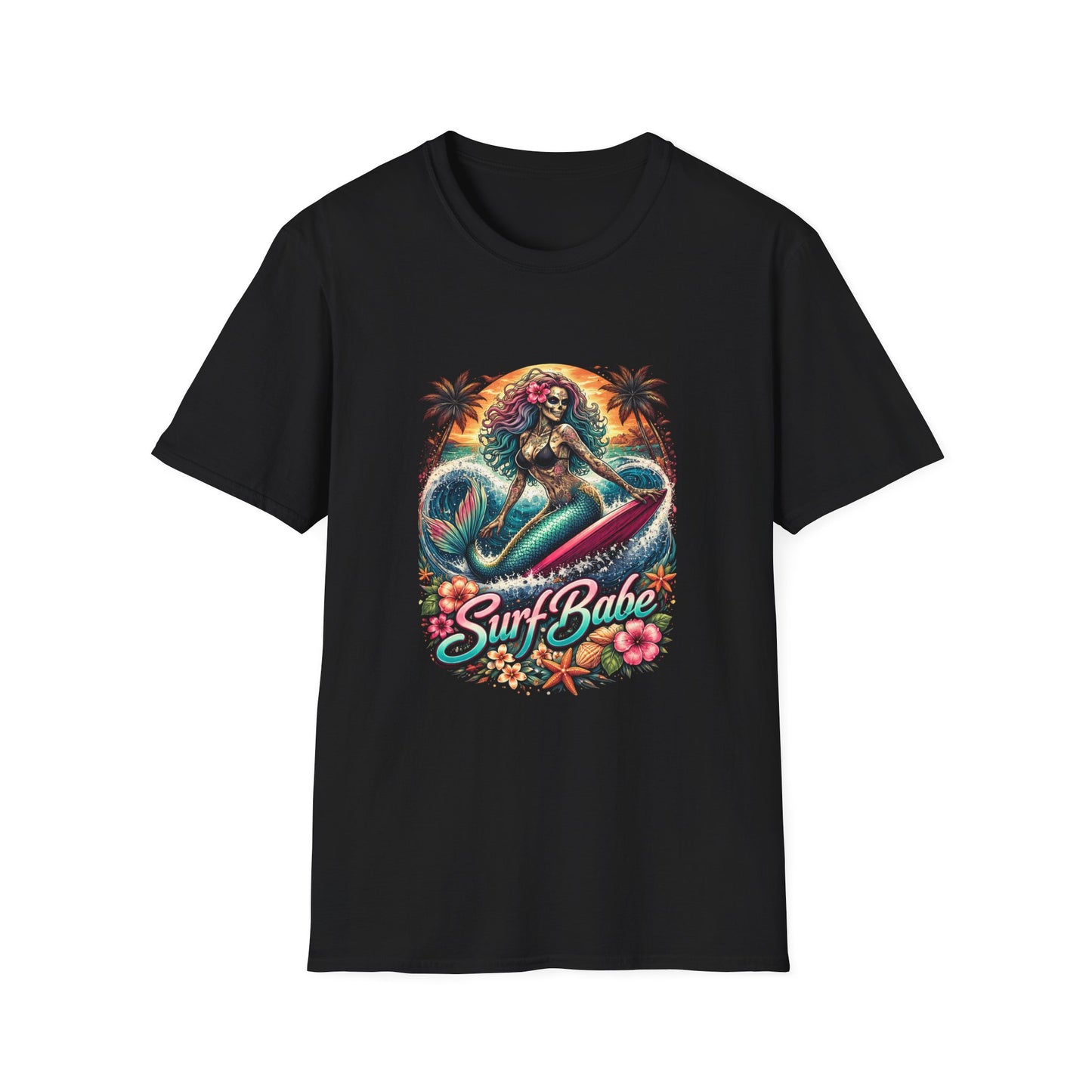 Sea Serpent Girl Graphic T-Shirt — Tropical Mermaid Surf Vibe